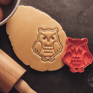 Eule, Uhu Cookie Cutter & Stamp I Ausstechform Fondant