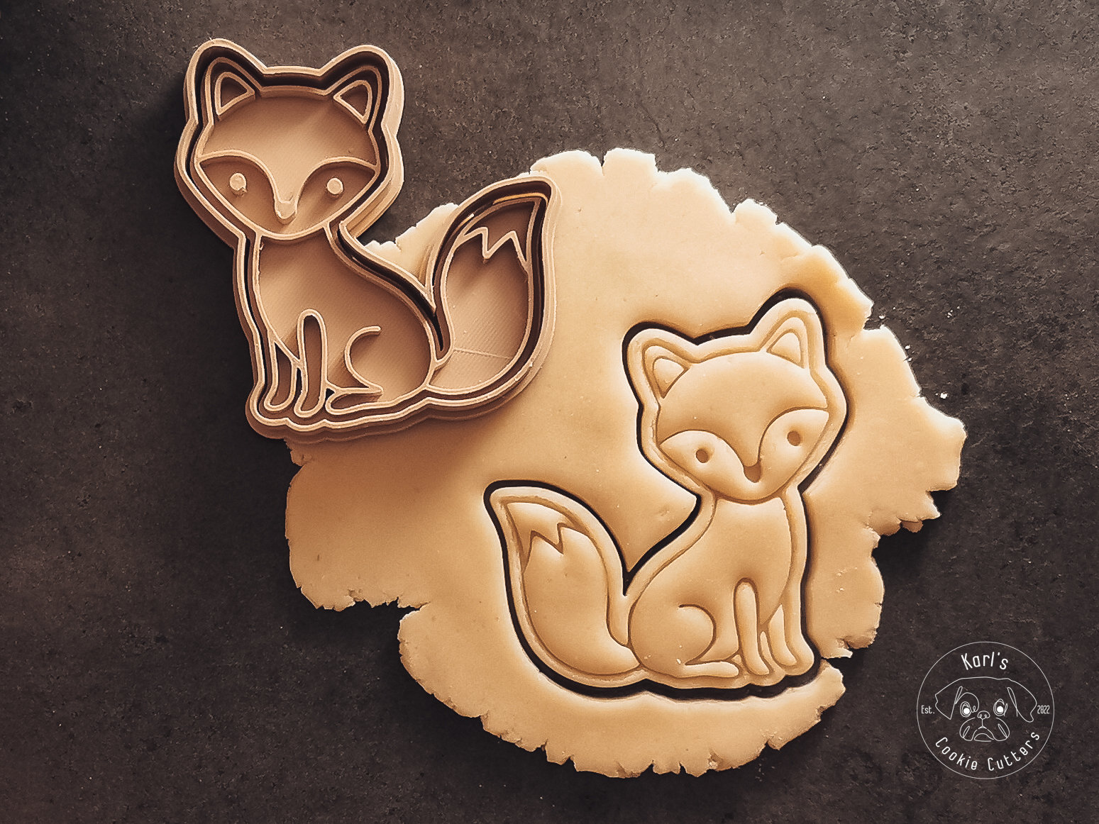 Emporte-pièce renard, imprimé en 3D, fondant, activités pour