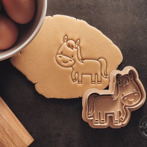 Emporte-pièce et tampon cheval, ferme I Emporte-pièce fondant I Emporte-pièce