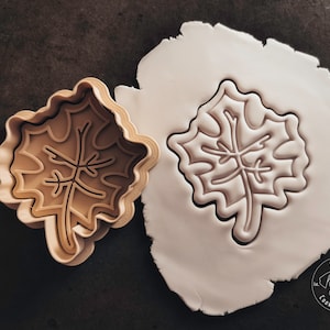 Ahorn Blatt, maple leaf cookie cutter & stamp I Keksausstechform I Fondant Stempel