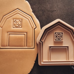 Bauernhof, Farm House, Scheune Cookie Cutter & Stamp I Ausstechform für Kekse I Fondant Stempel