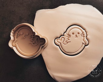 Sello, sello marino, sello de sello y cortador de galletas cortador de galletas con sello fondant