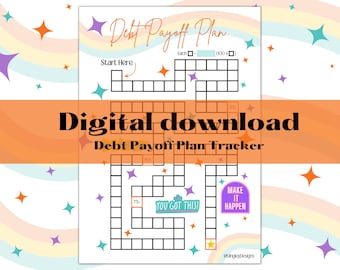 Debt Payoff Plan, Challenge to Pay off Debt, Colour in Tracker, Instant  digital download. Budget Tracking, A4