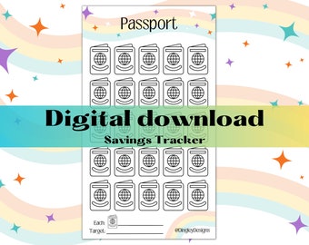Passport Savings Fund Tracker, Budget, Budgeting, Savings Challenge, Money Saving, Instant  Digital download