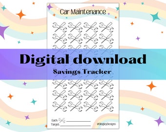 Car Maintenance Fund Tracker, Budget, Budgeting, Savings Challenge, Money Saving, Instant  Digital download