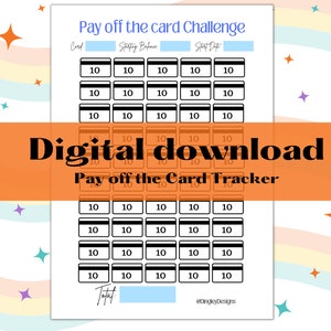 Pagar mil libras de rastreador de deudas de tarjetas de crédito, deuda, pagar deudas, presupuesto, elaboración de presupuestos, descarga instantánea, descarga digital