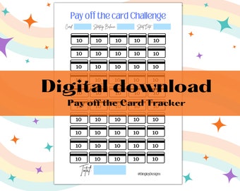 Pay off a Thousand Pounds of Credit Card Debt Tracker, Debt, Pay off Debt, Budget, Budgeting, Instant download, Digital Download