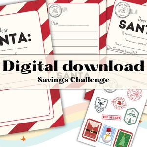 Paquete de cartas a Santa, Navidad, Imprime la tuya, Carta de respuesta, Sellos de Santa, Papá Noel, Polo Norte, Diseños Dingley
