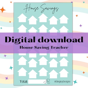 House Saving Challenge Tracker, Budget, Budgeting, Money Saving, Instant  Digital download