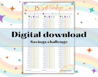 75 Soft Challenge, tracker, Dingley Designs, A4