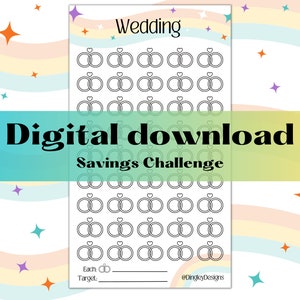 Wedding Rings Savings Fund Tracker, Budget, Budgeting, Savings Challenge, Money Saving, Instant  Digital download