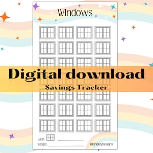 New Windows Savings Fund Tracker, Budget, Budgeting, Savings Challenge, Money Saving, Instant  Digital download