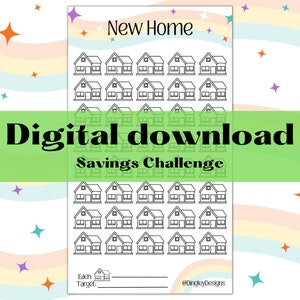 New Home Savings Fund Tracker, Budget, Budgeting, Savings Challenge, Money Saving, Instant  Digital download