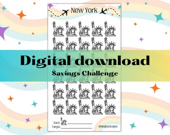 New York Fund Tracker, Budget, Budgeting, Savings Challenge, Money Saving, Instant  Digital download