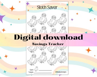 Sloth Saver Fund Tracker, Budget, Budgeting, Savings Challenge, Money Saving, Instant  Digital download