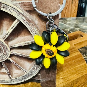 Mini Lentil Sunflower Keychain