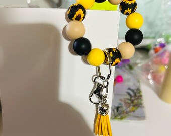 Sunflower  Fingerlet(Mini Wristlet) Keychain
