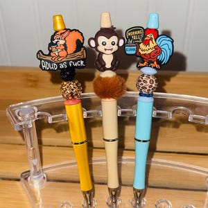 ADHD, 3D Monkey, Morning Chicken Beaded Pen