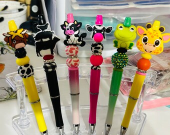 Highland Cow, Farm Trio, Sitting Cow, Cow Blowing Bubble, Frog, Giraffe