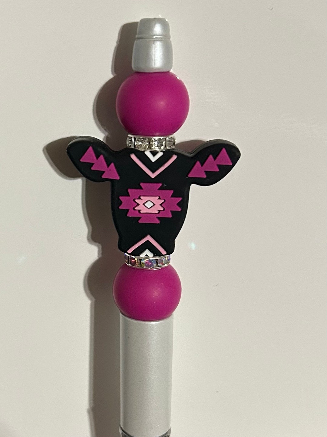Pink Aztec Cow Beaded Pen - Etsy