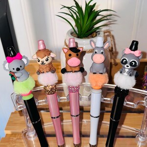 3D Cute Animal Friends Beaded Pen