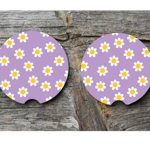 Purple w/ Flowers Car Coasters