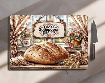 Sourdough Dealer Glass Cutting Board