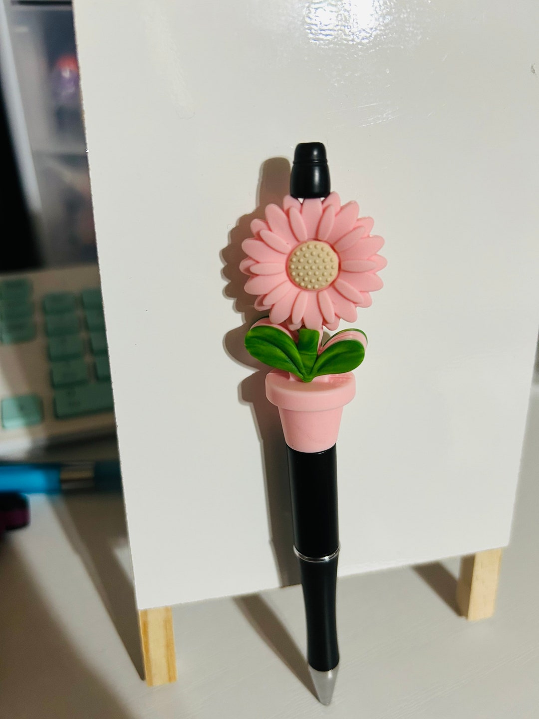 Pink Flower Pot Pen - Etsy