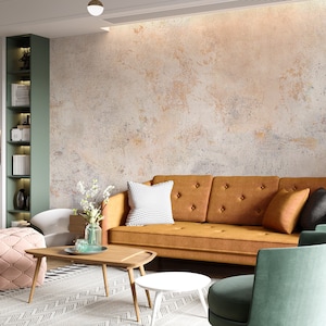 PERFECT Vintage Concrete Wallpaper | Obsolete Stone Wallpaper | Grunge Texture | Peel and Stick Removable Wall Art | Living Room Decal #559