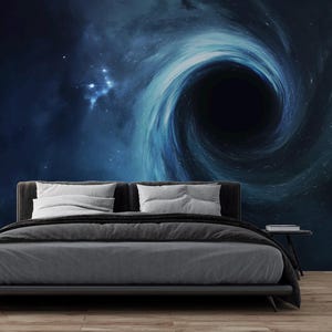 Carta da parati Universe Stars - Affascinante murale con buco nero, murale astratto con spazio per camera da letto o ufficio, decorazione cosmica per pareti decorative #576