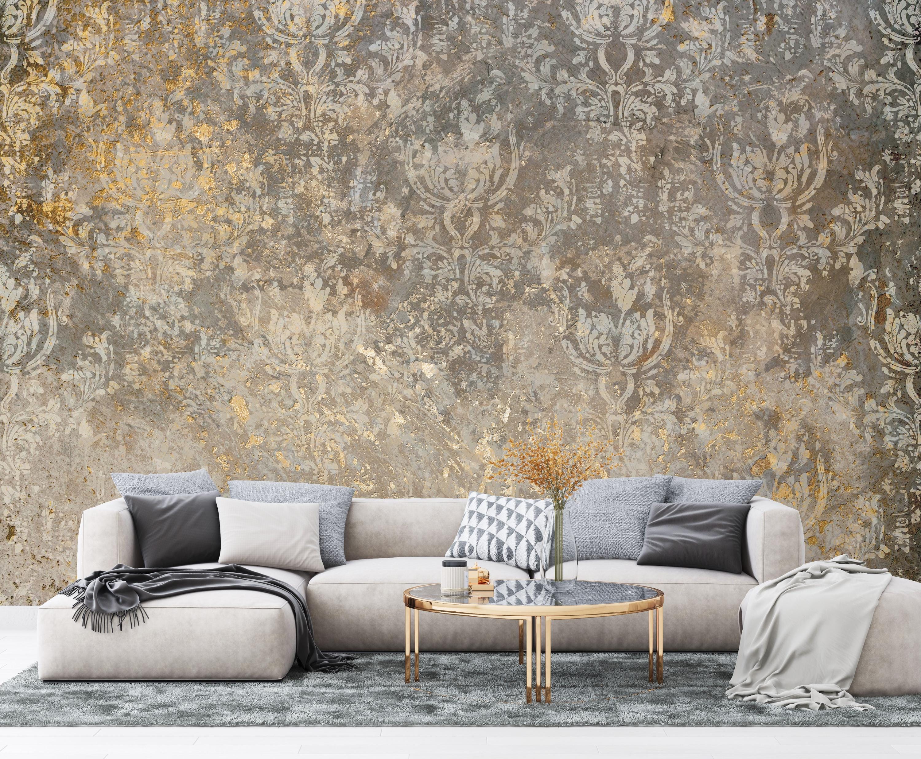 Abstract Gold Venetian Wallpaper | Modern Faux Texture | Decorative ...