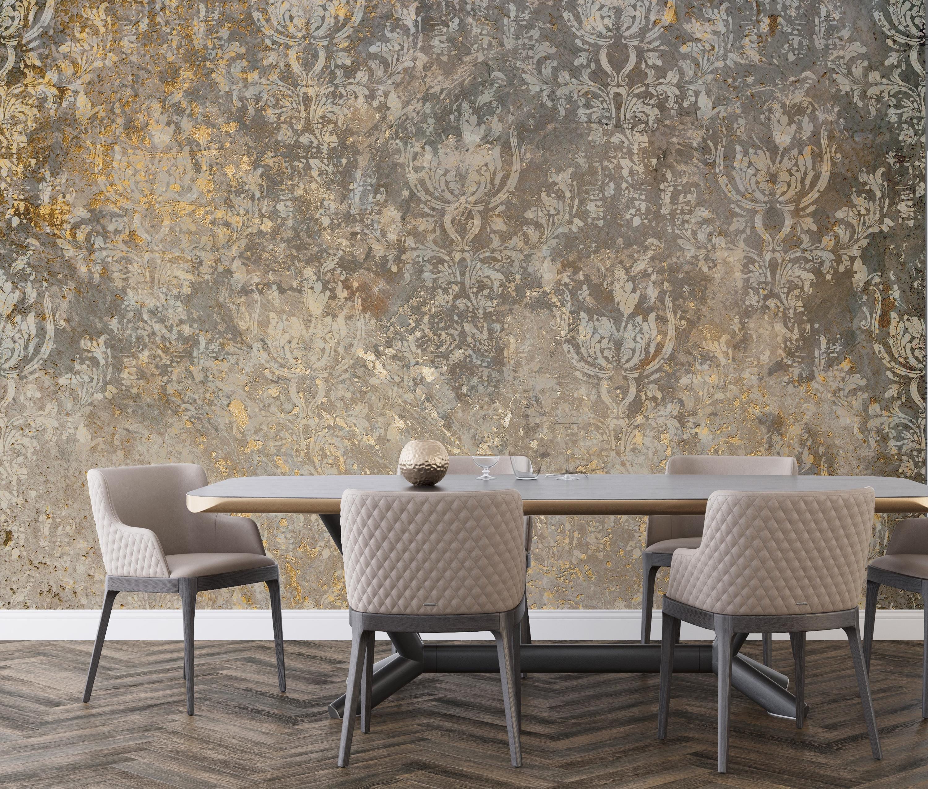 Abstract Gold Venetian Wallpaper | Modern Faux Texture | Decorative ...