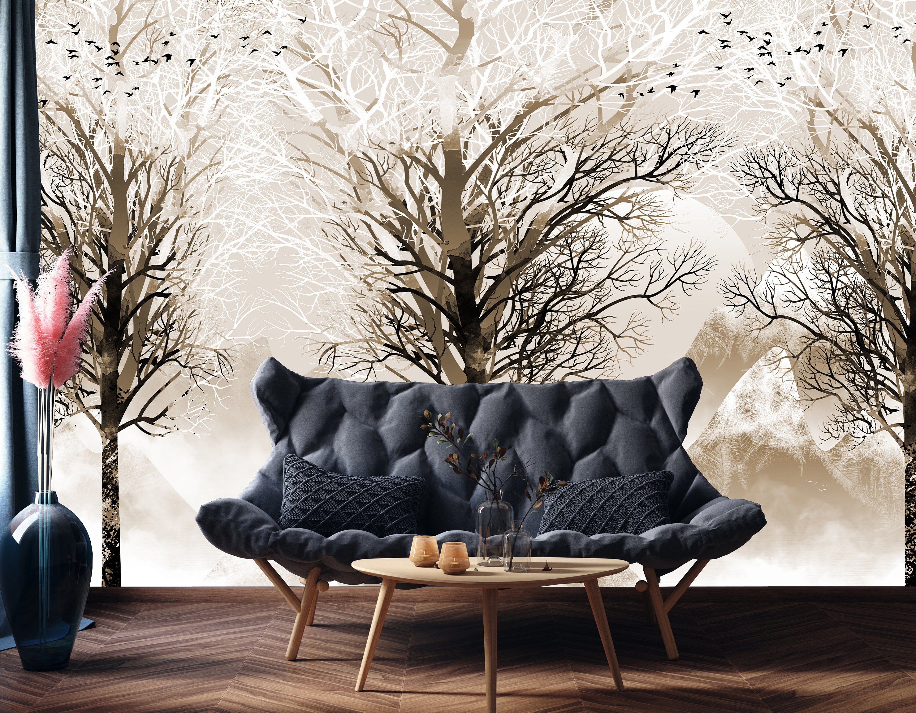 CONTEMPORARY Nature Wallpaper Modern Wallpaper Nature - Etsy