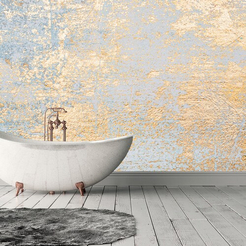 Modern Gold Wallpaper Faux Texture Decorative Etsy