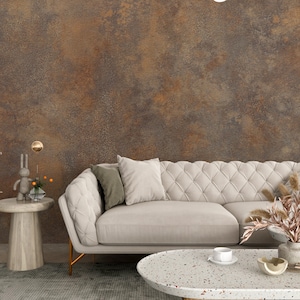 VINTAGE Concrete Wallpaper | Cracked Obsolete Stone Mural | Faux Texture Peel and Stick | Removable Wall Art | Living Room Decal #559