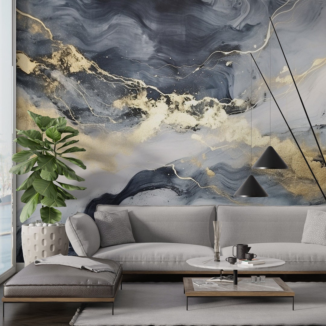 Set 3 Quadri Astratti Marmo Beige E Oro – Stampe Su Tela 50×75 Cm Senza Cornice, Per Soggiorno, Camera E Ufficio, Decorazioni Lusso