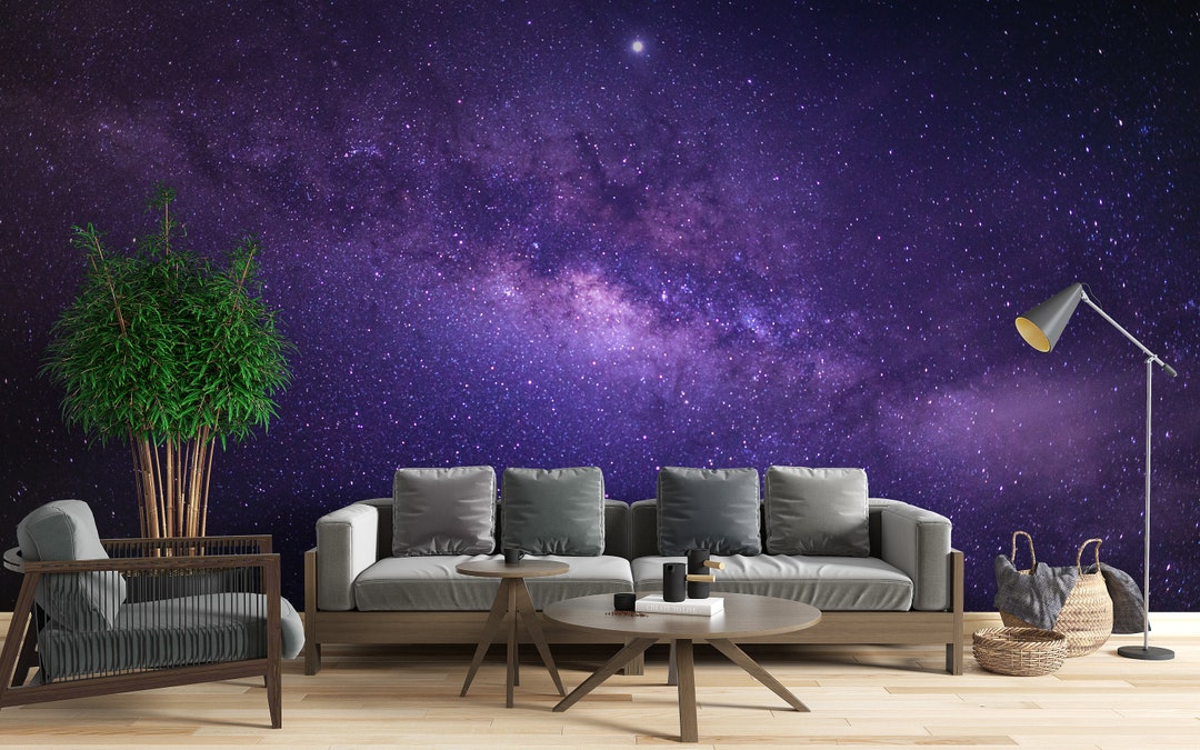 パノラマ天の川壁紙：星空の宇宙壁画 #574 - Etsy 日本