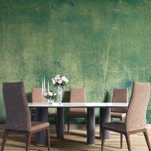 RETRO Green Concrete Wallpaper | Faux Texture | Decorative Paint | Boho Wall Art | Stucco Plaster Effect #414