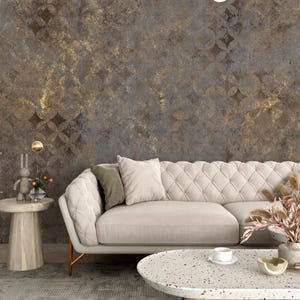 Gold Venetian Plaster Wallpaper: Modern Abstract Texture, Peel and Stick Removable Wall Art