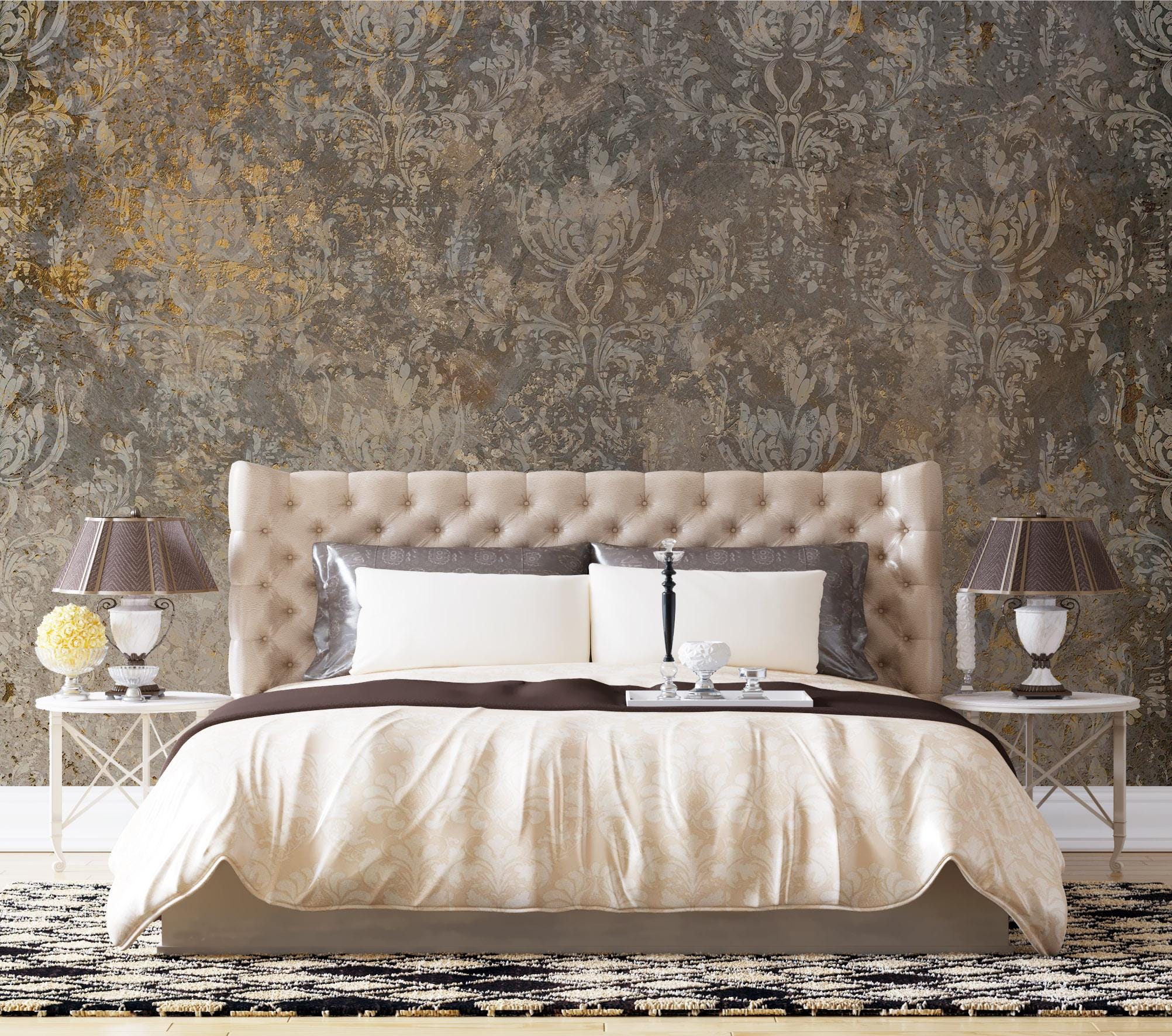 Abstract Gold Venetian Wallpaper | Modern Faux Texture | Decorative ...