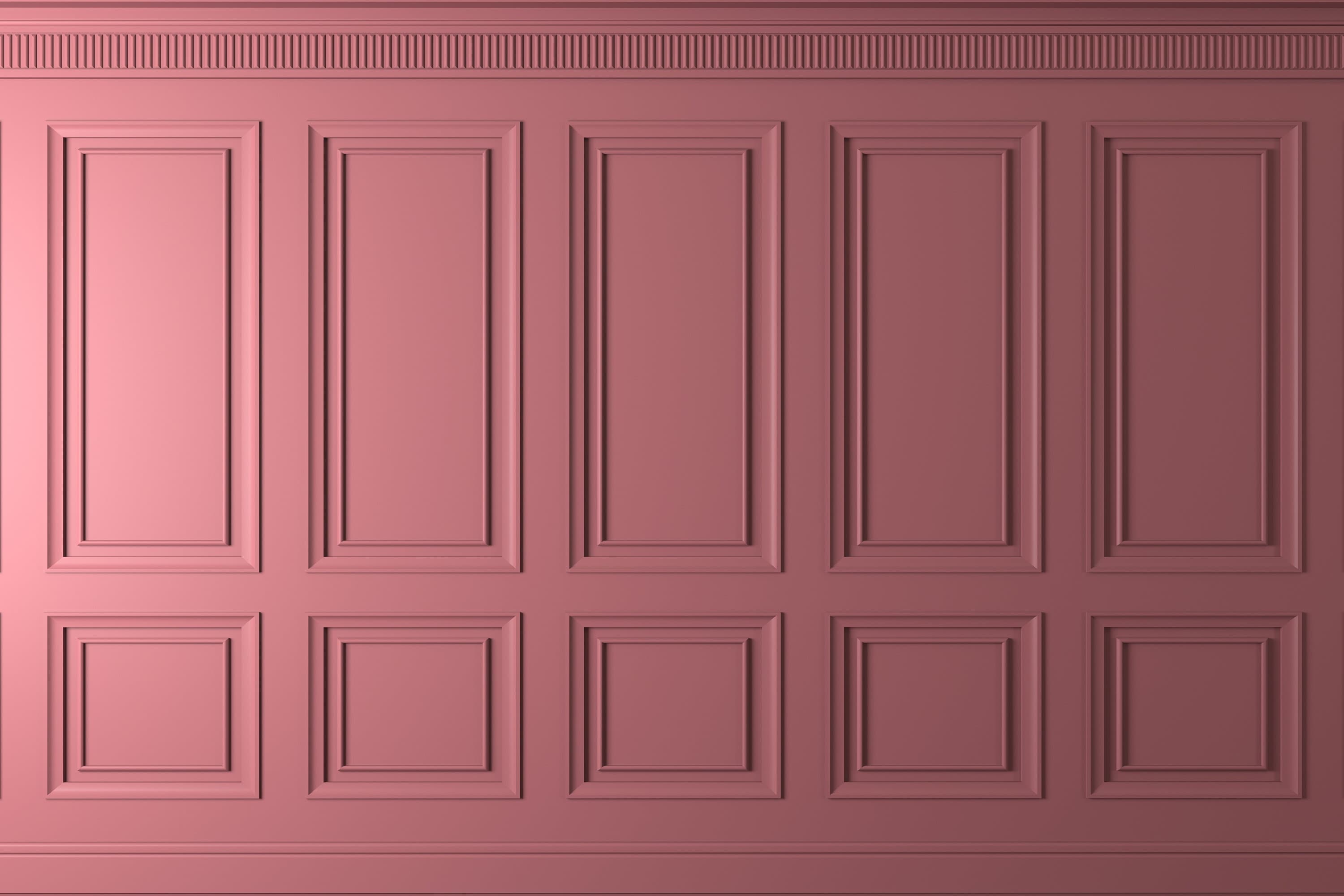 Pink Wood Wallpaper Luxury Wood Panel Mural Wainscot Decal Dollhouse