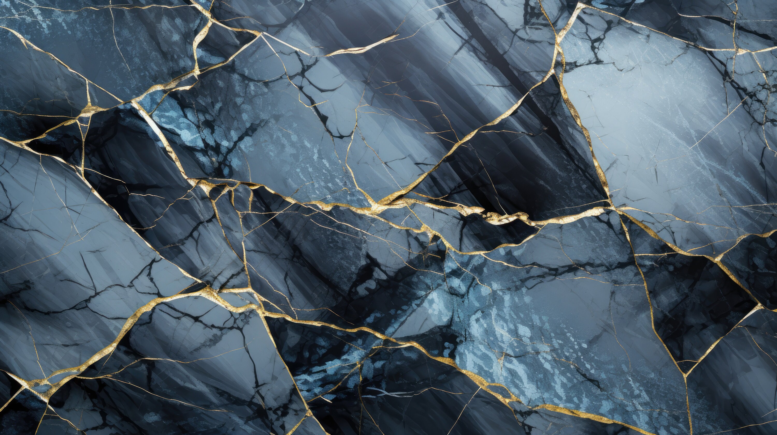 Designer Blue Gold Marble Wallpaper Mural Unique Home Decor - Etsy
