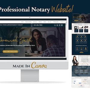 Notaire Site Web Canvas | Site Web du notaire | Modèle de site Web Canva | | Site Web professionnel | Notaire Marketing | Lien dans la bio