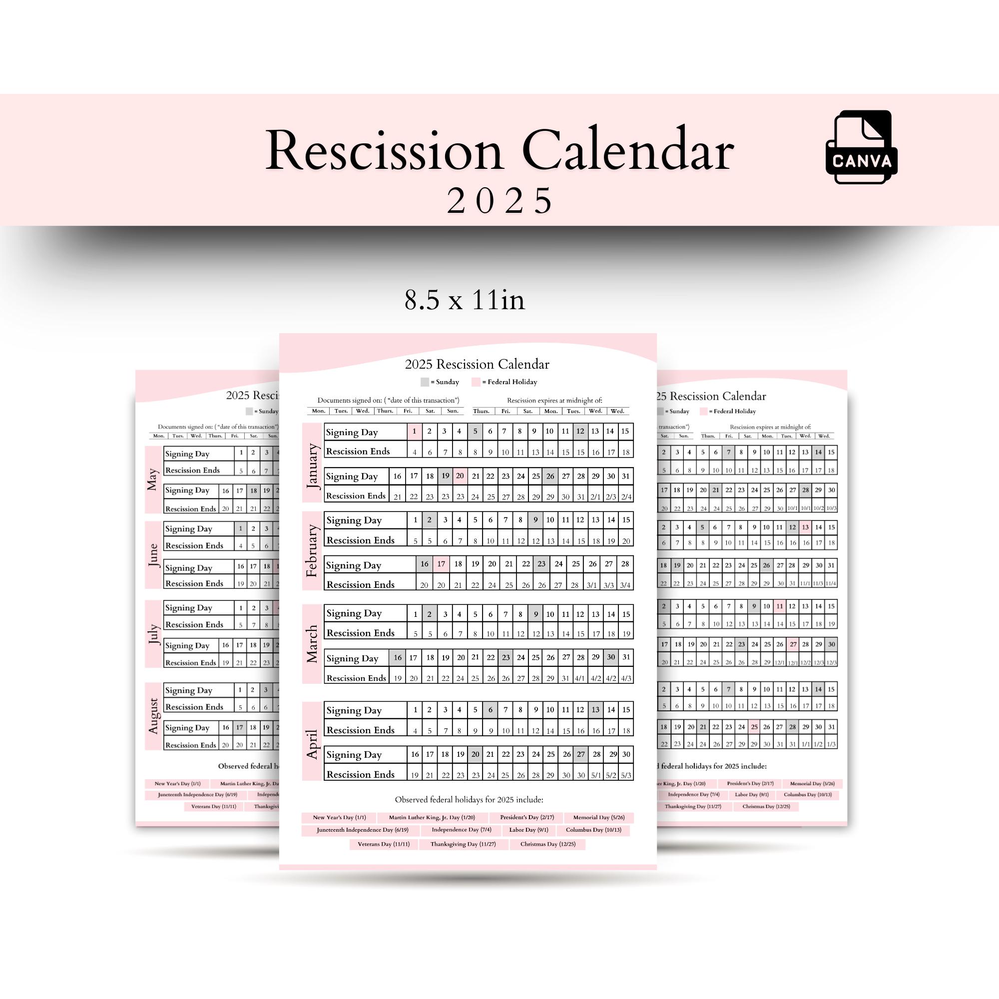 Rescission Calendar - Etsy rescission-calendar-etsy