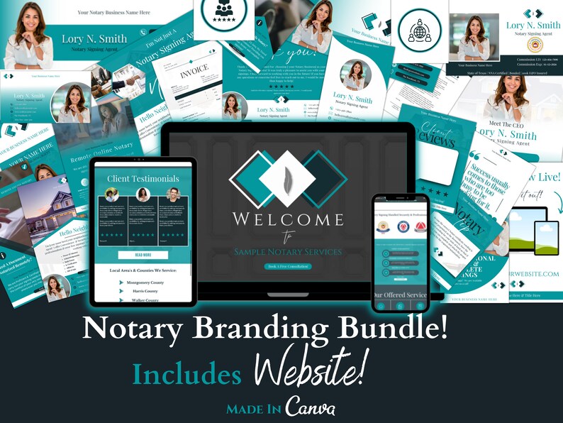 Notary Public Branding Bundle Includes Notary Signing Agent Etsy