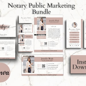 Marketingbundel voor notarissen | Businessbundel notaris-ondertekenaar | Startpakket mobiel notaris | Digitale download | Canva-sjablonen