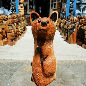 Wood carved Fox chainsaw art