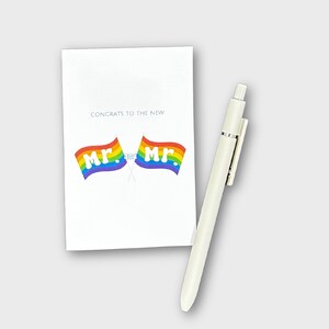 Mr und Mr Pride Gay Flagge Hochzeitskarte