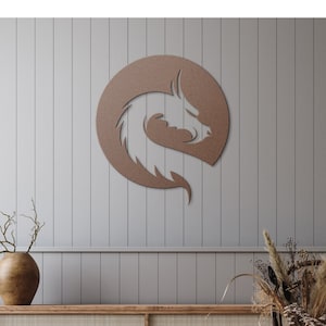 Metal Dragon Metal Wall Art, Magic Dragon Wall Decor, Magical Metal Sculpture, Metal Art Deco, Outdoor Wall Art, Metal Sign Living Room Bedr