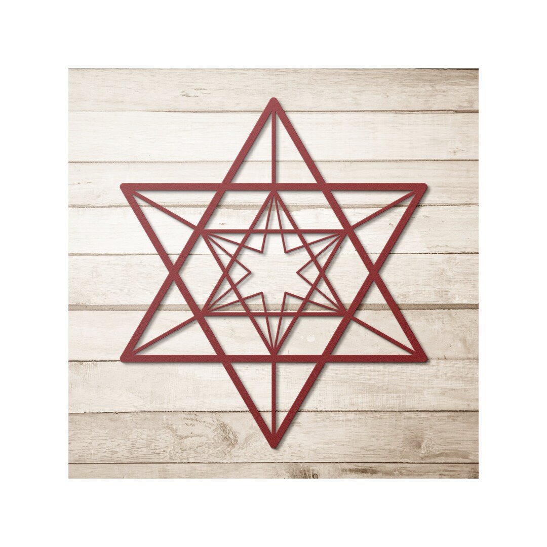 Buy Merkaba Metal Wall Art Sacred Geometry, Geometric Metal Signs